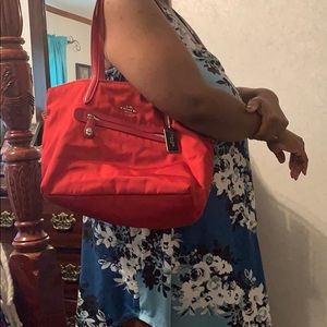 Nylon coach shoulder bag
